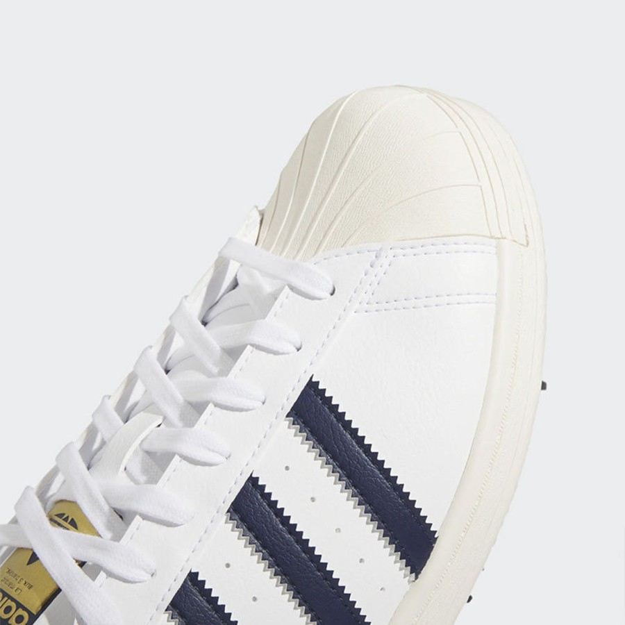 Chaussures Adidas Chaussures De Golf Homme | Superstar Golf Id5003 White/Collegiate Navy