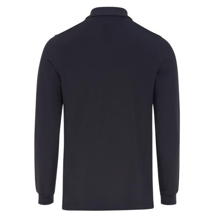 Vetements Golfino Polos | Polo Classique A Manches Longues Navy Homme