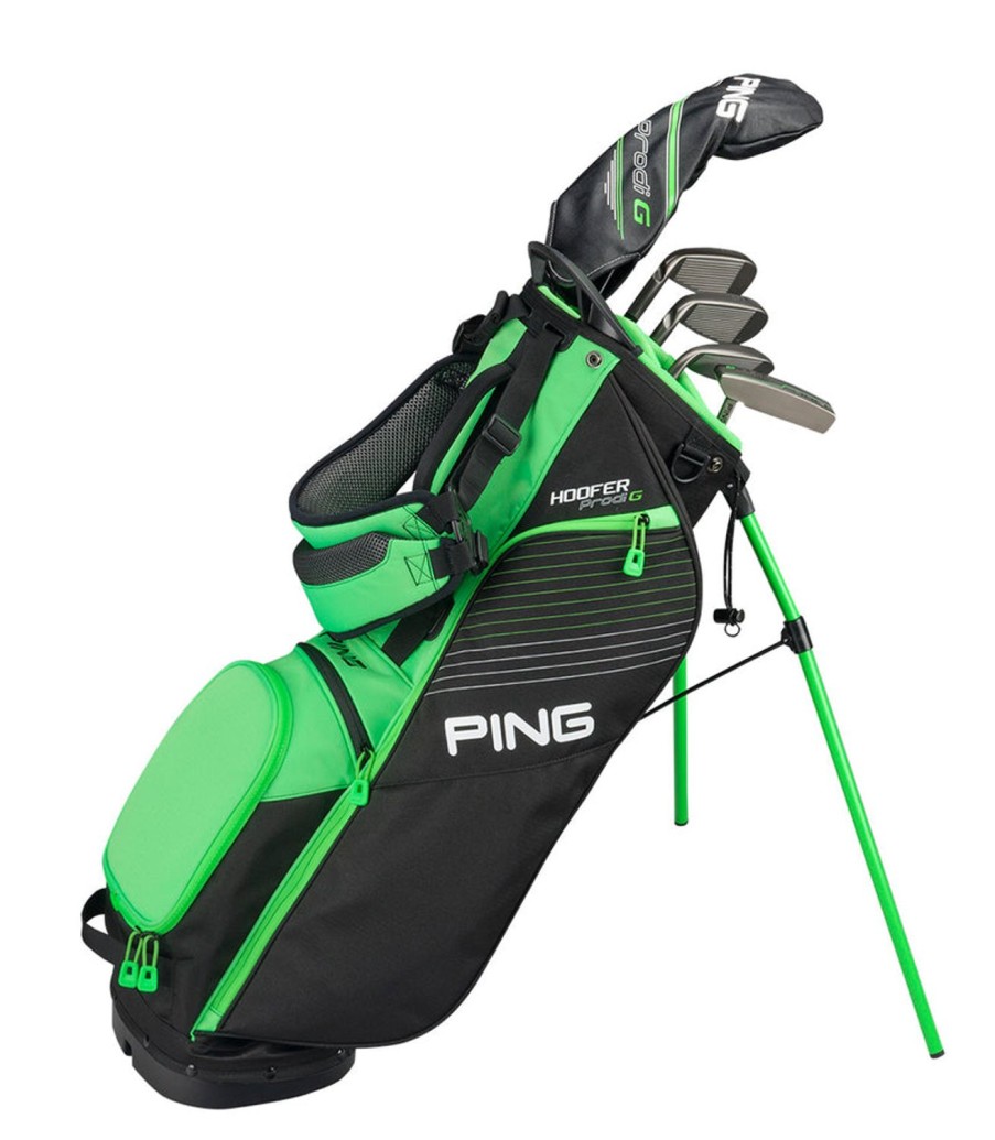 Sacs Ping Sacs De Golf Enfant | Sac Trepied Hoofer Prodi G Small Junior Black Electric Green