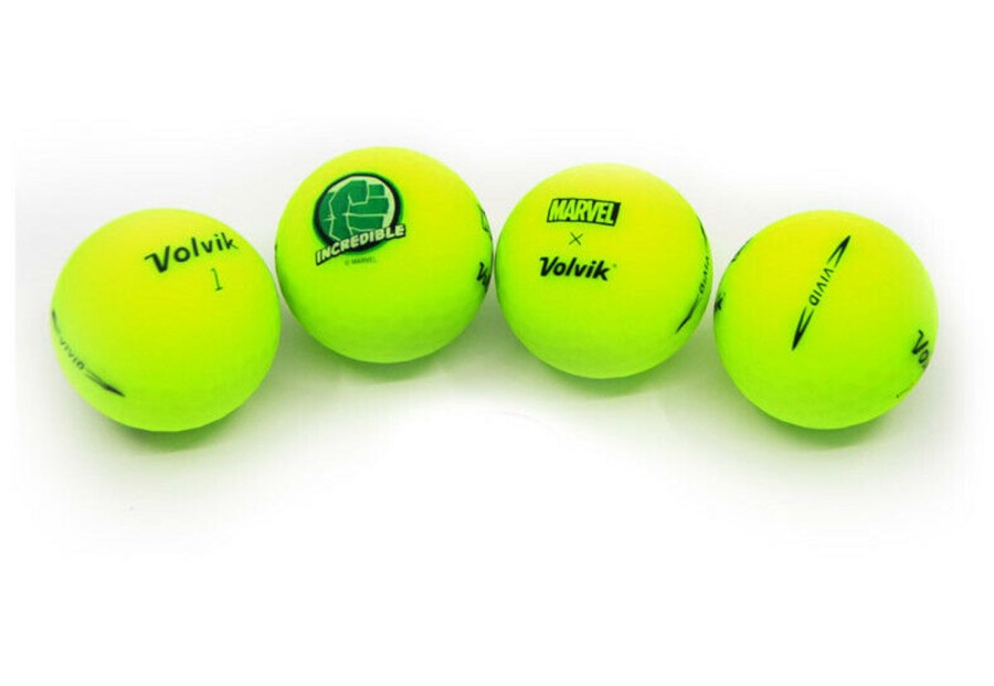 Balles Volvik Balles De Golf | Coffret 4 Balles Vivid Marvel Hulk