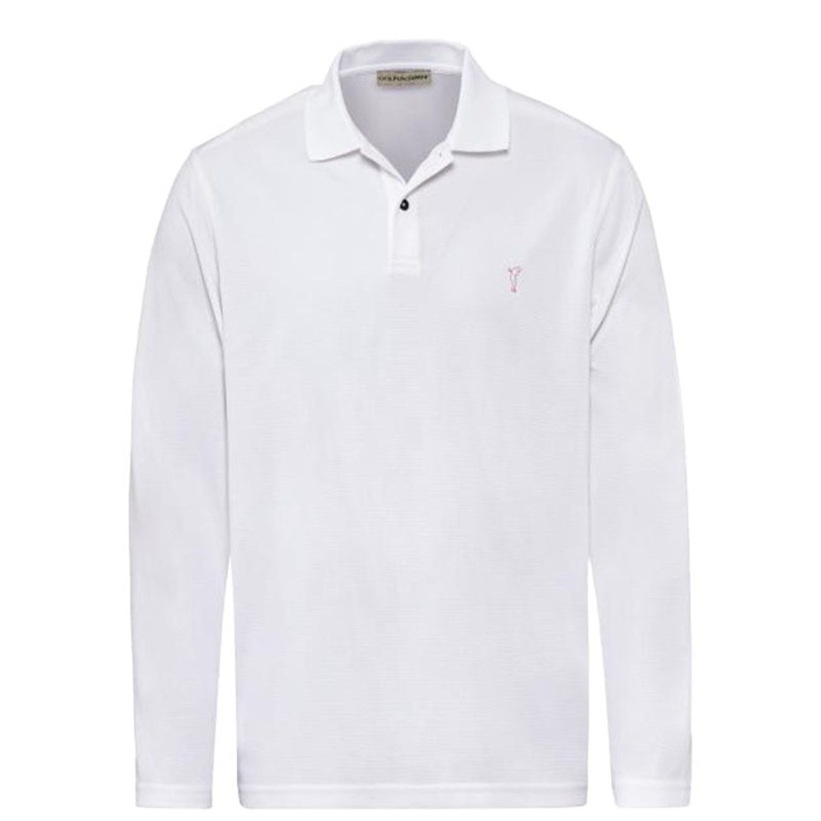 Vetements Golfino Polos | Polo Manches Longues The Mallorca White Homme