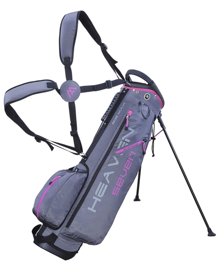 Sacs Bigmax Sacs De Golf Trepied | Sac Trepied Heaven 7 Gris/Rose