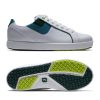 Chaussures FootJoy Chaussures De Golf Femme | Fj Links 98157 Blanc/Vert Femme