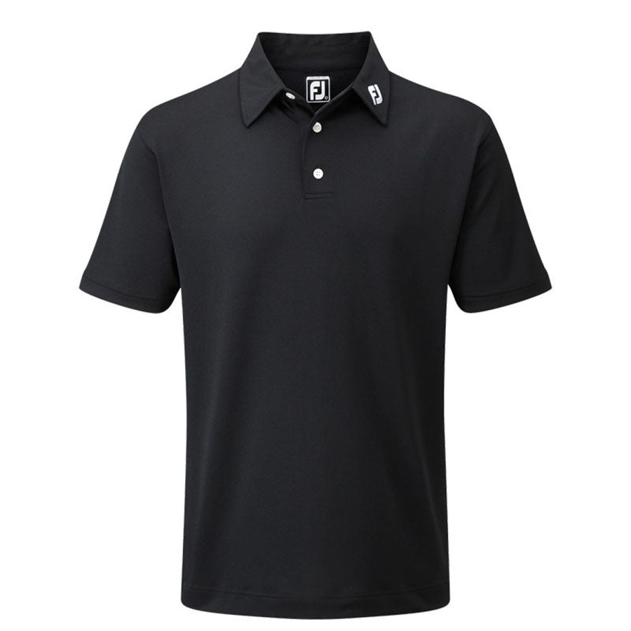 Vetements FootJoy Polos | Polo Pique Solid Noir Homme