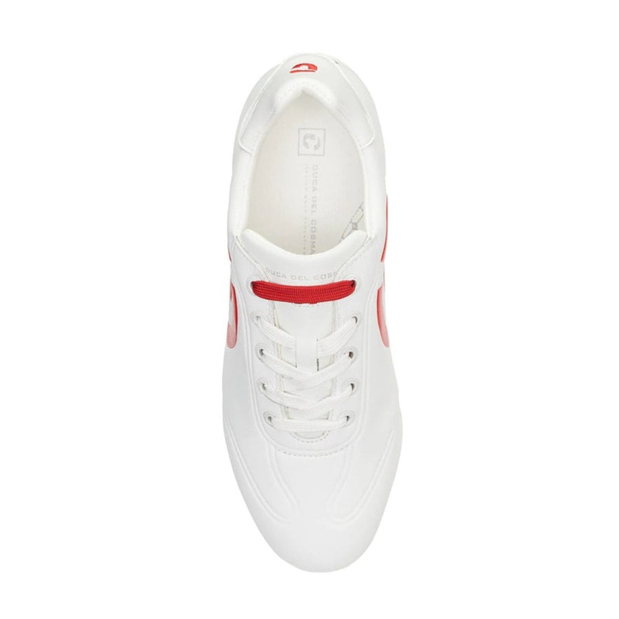 Chaussures Duca Del Cosma Chaussures De Golf Femme | Queenscup 122001 Blanc/Rouge Femme