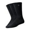 Vetements FootJoy Chaussettes | 3 Paires De Chaussettes Fj Comfortsof Crew Noir Homme