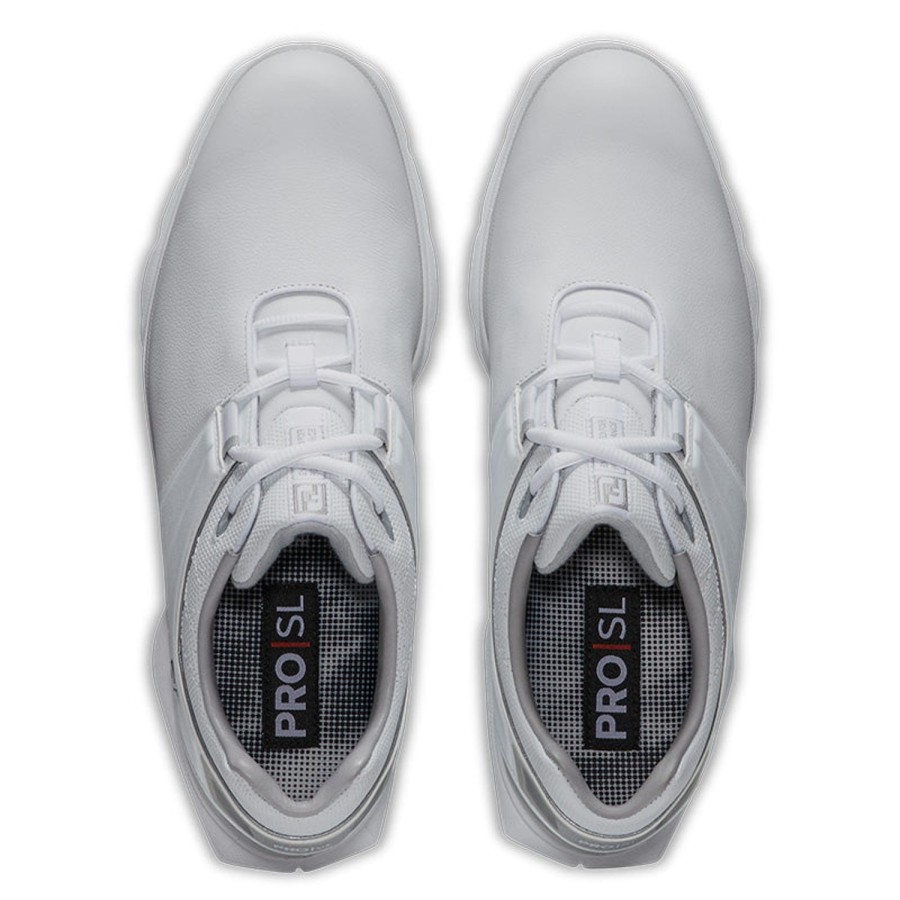 Chaussures FootJoy Chaussures De Golf Homme | Pro Sl Blanc/Gris 53070 Homme