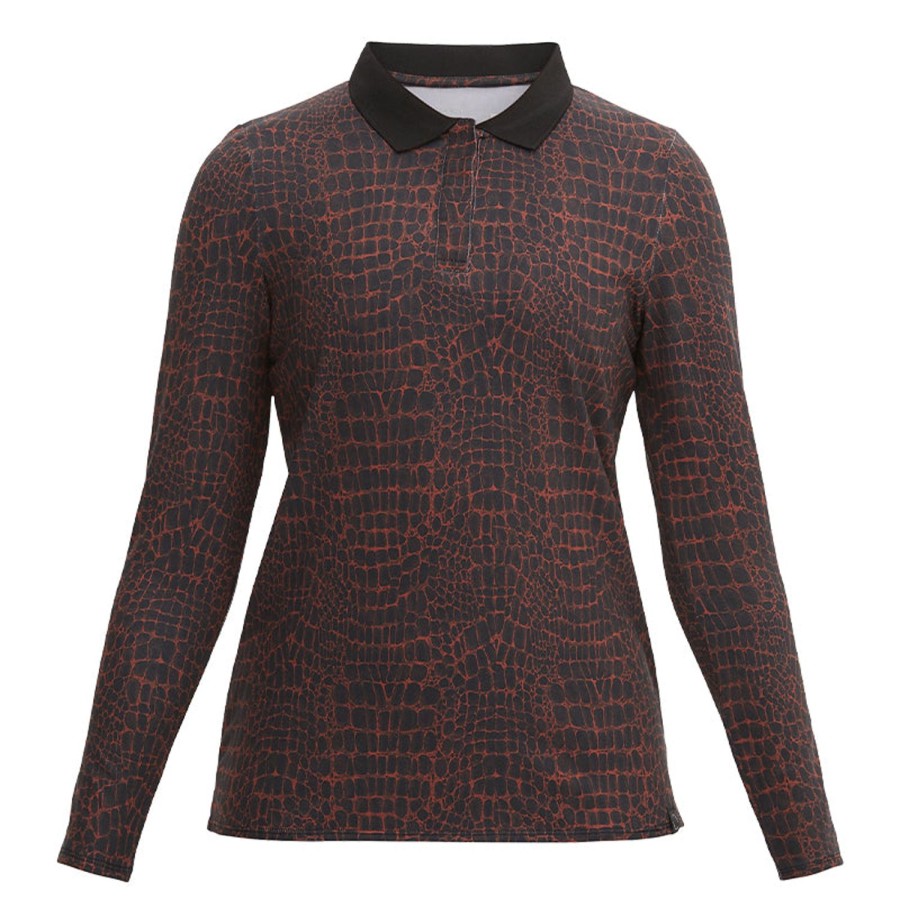 Vetements Rohnisch Polos | Polo Sia Brown Crocco 110752 H3 Femme