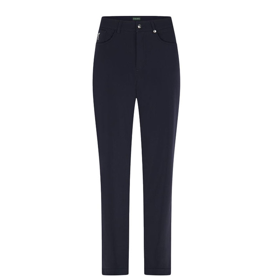 Vetements Golfino Pantalons | Pantalon 7/8 Confortable 5 Poches Navy Femme