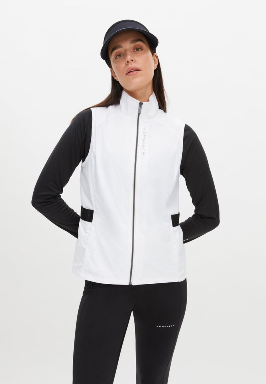 Vetements Rohnisch Veste Et Coupe-Vent | Gilet Coupe Vent Sans Manches Miles Pure White Femme