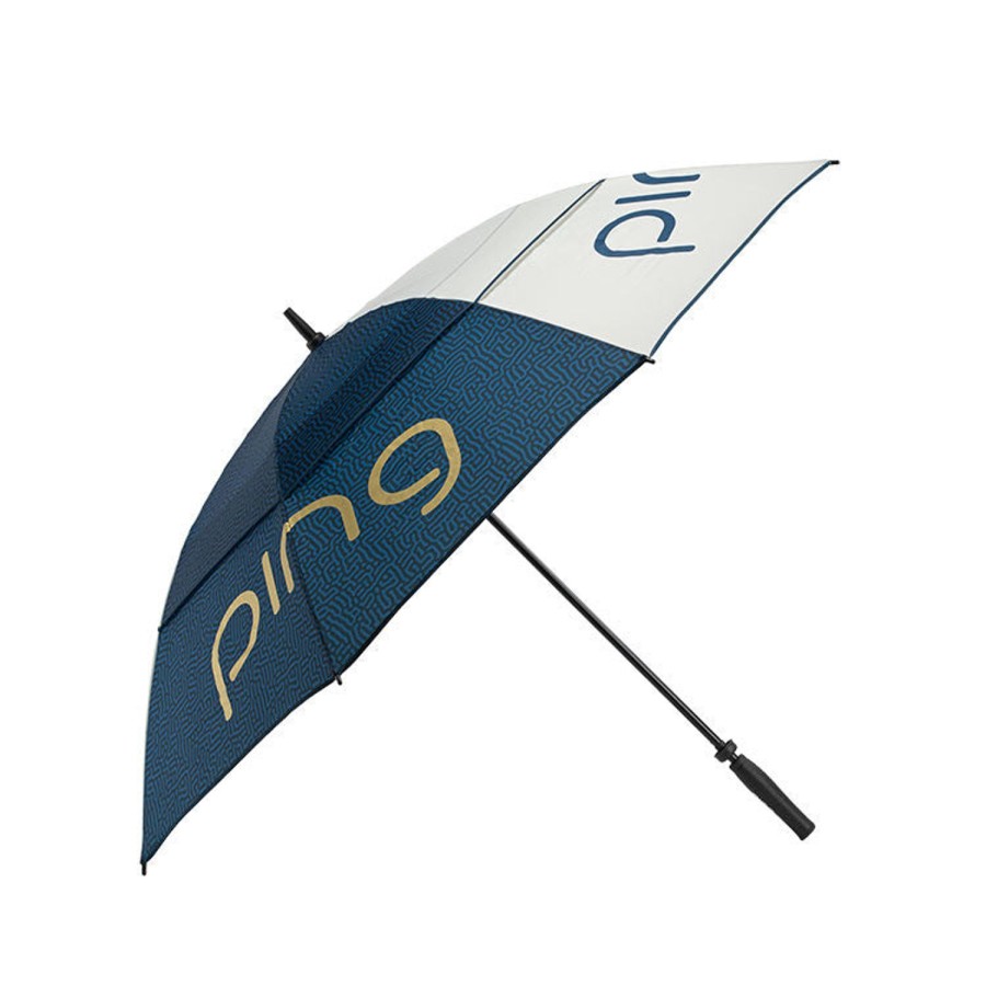 Accessoires & Montres Ping Parapluies | Parapluie G Le3 Navy Gold