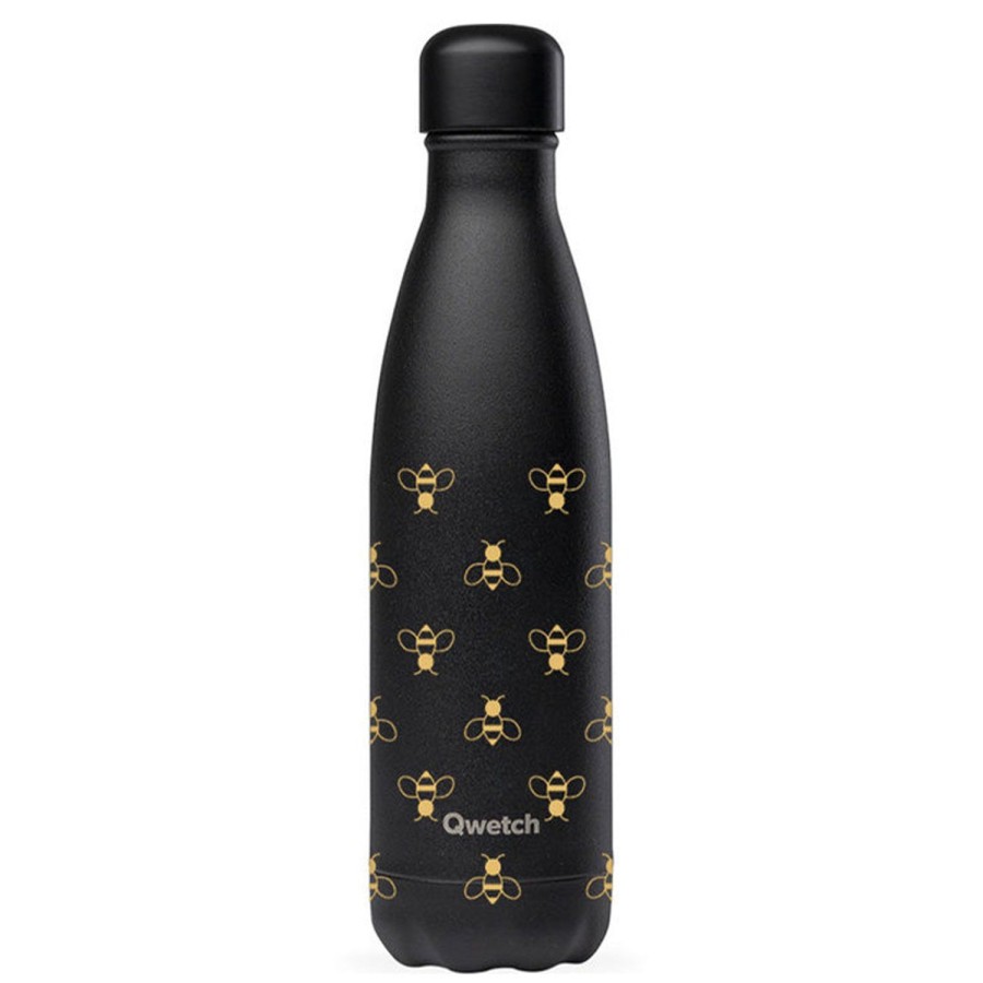 Accessoires & Montres Qwetch Gourdes Et Bouteilles | Bouteille Isotherme Inox Noir Integral Bee 500Ml