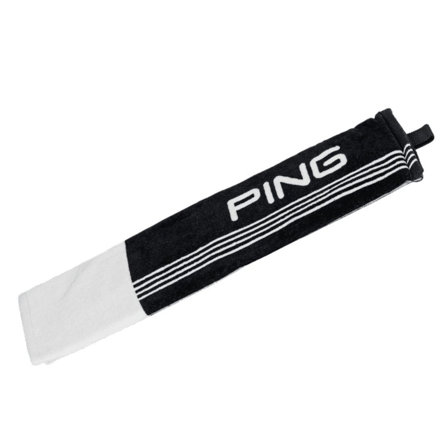 Accessoires & Montres Ping Serviettes | Serviette Tri Fold Noir Blanc