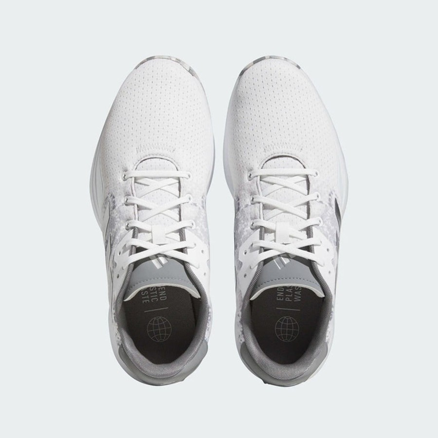 Chaussures Adidas Chaussures De Golf Homme | S2G Sl Gv9401 White Matte Silver Homme