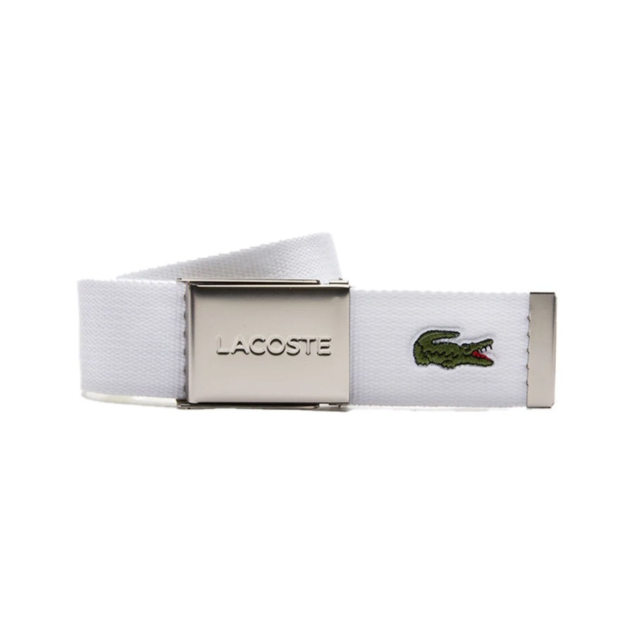 Vetements Lacoste Ceintures | Ceinture Blanc Homme