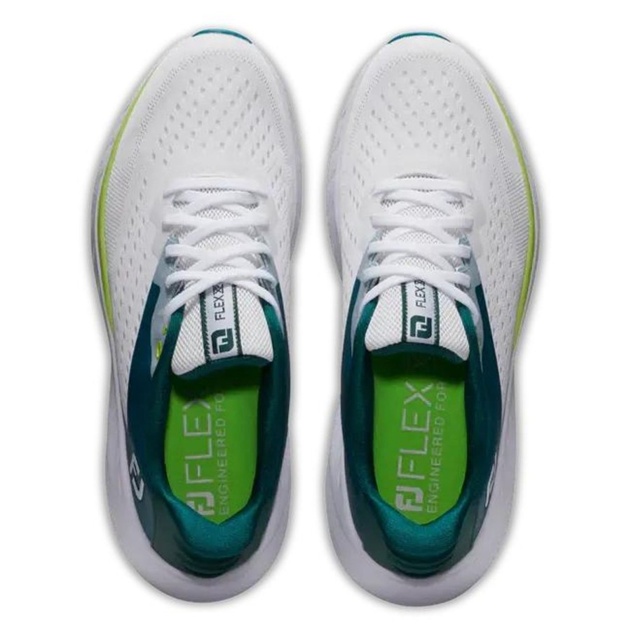 Chaussures FootJoy Chaussures De Golf Femme | Fj Flex Xp 95423 White Teal Femme