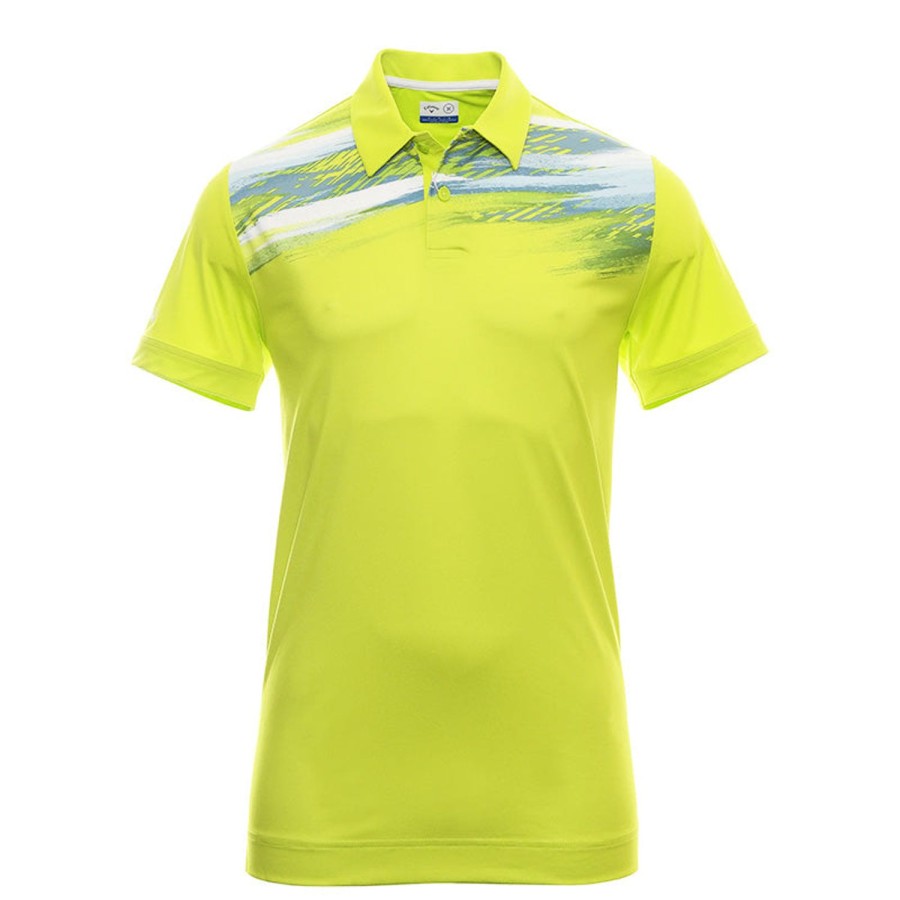 Vetements Callaway Golf Polos | Polo X-Series Active Textured Print Lime Homme