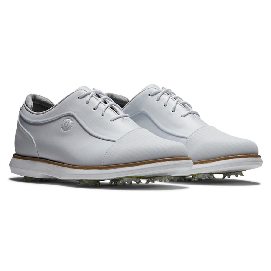 Chaussures FootJoy Chaussures De Golf Femme | Fj Tradition 97914 Blanc Femme