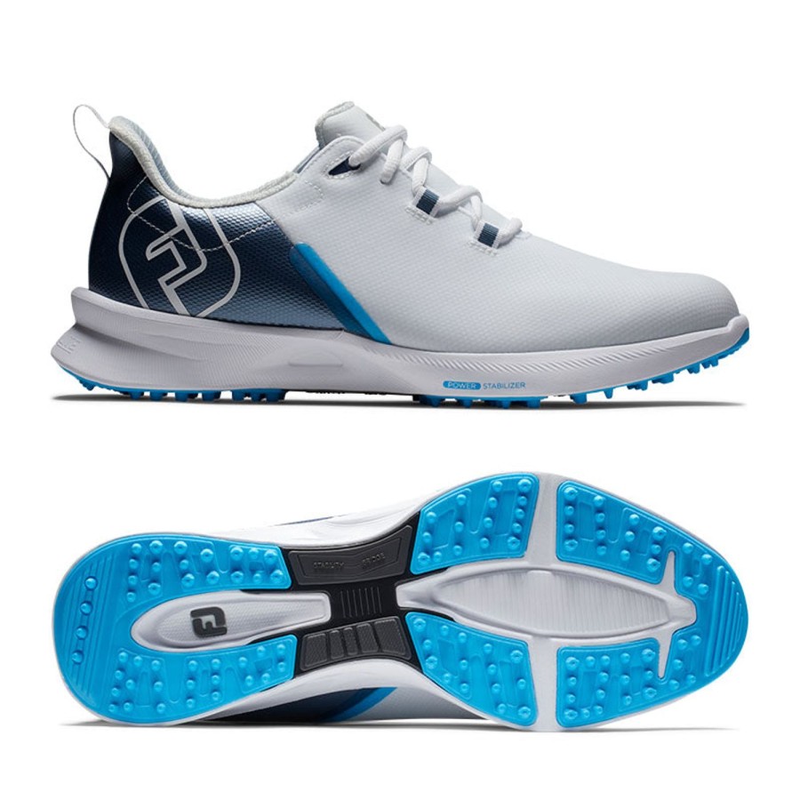 Chaussures FootJoy Chaussures De Golf Homme | Fuel Sport 55454 Blanc/Marine/Bleu Homme