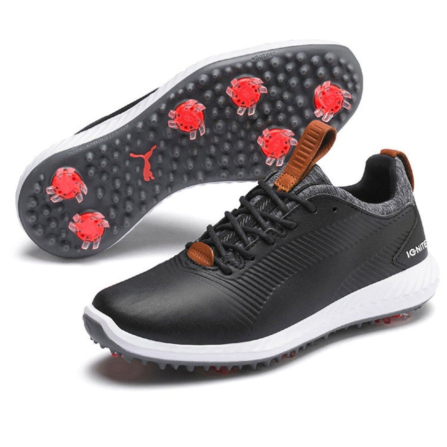 Chaussures Puma Chaussures De Golf Enfant | Ignite Pwradapt Black Junior