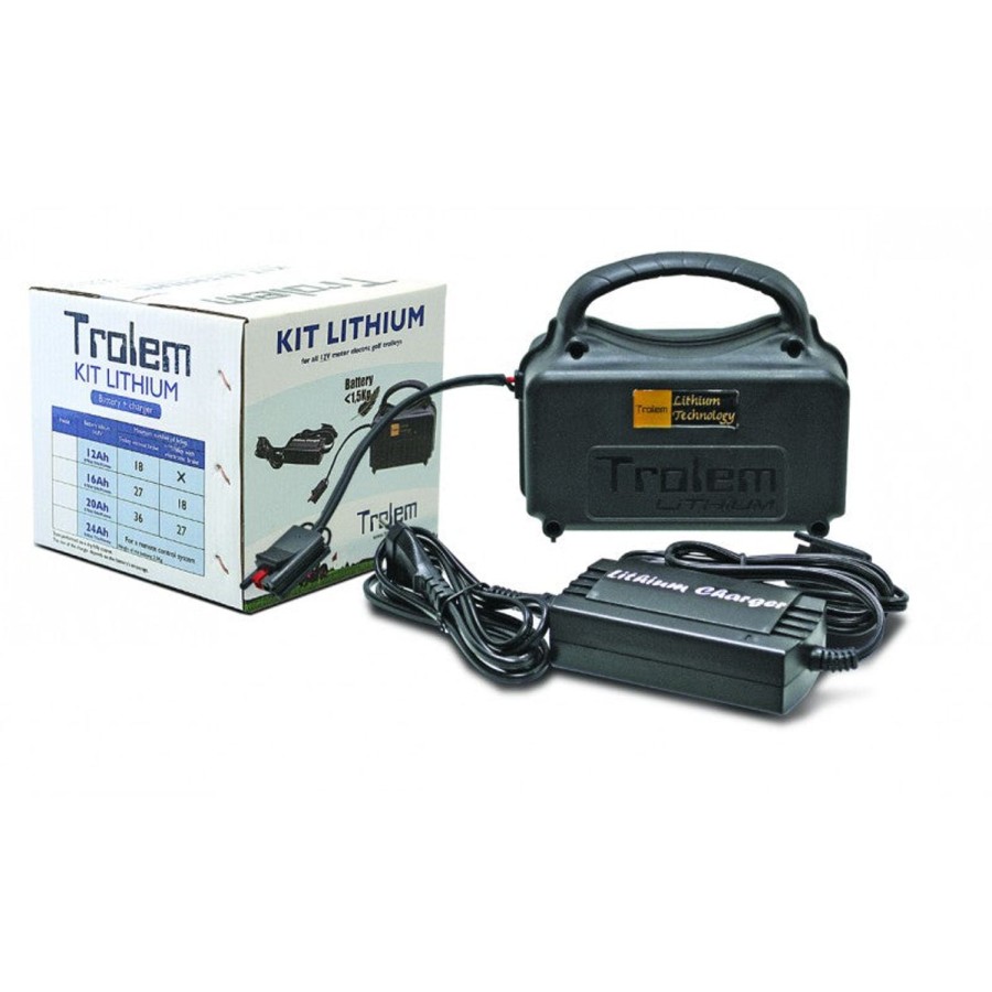 Chariots Trolem Batteries Et Chargeurs | Kit Lithium 20Ah (Batterie Et Chargeur Pour Chariots Electriques Trolem)