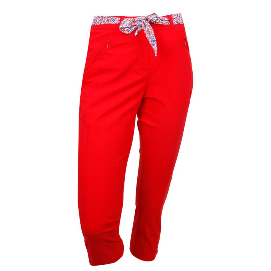 Vetements Chiberta Pantalons | Pantacourt Keryel Rouge 52E2 Femme