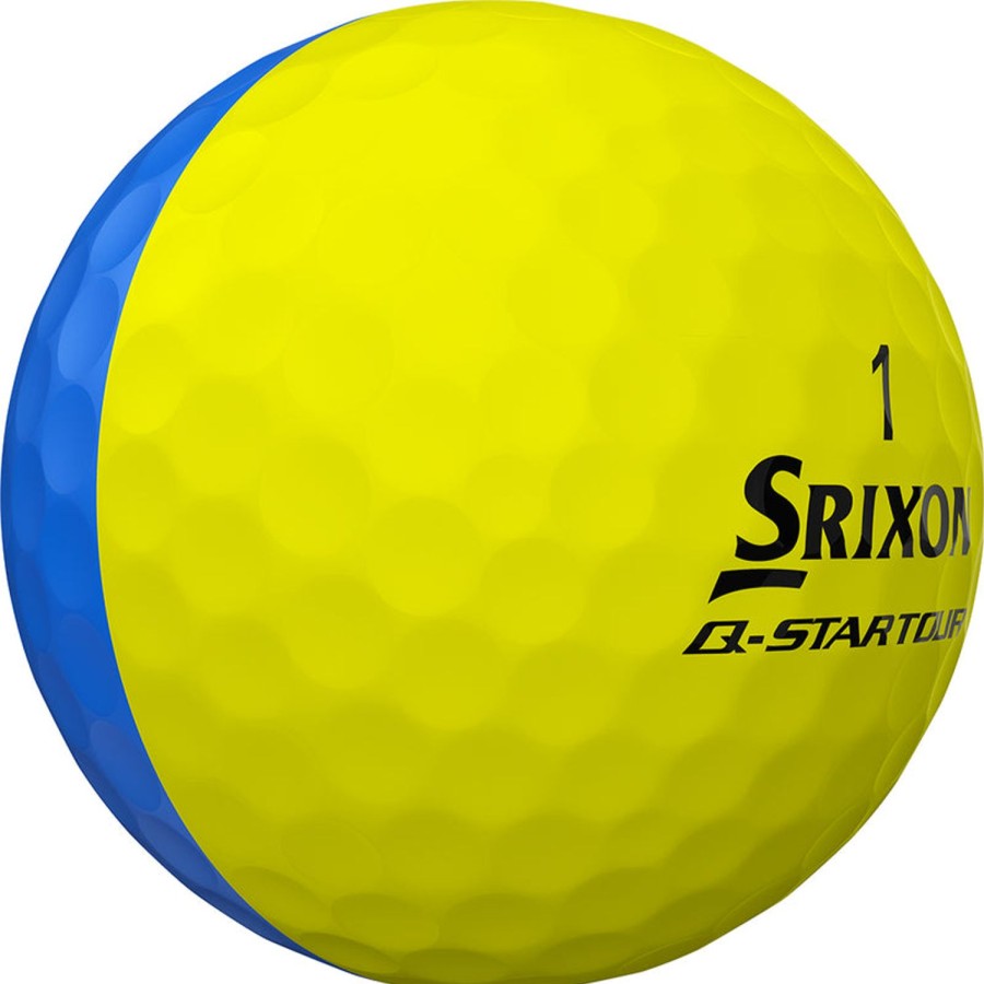 Balles Srixon Balles De Golf Srixon | 12 Balles De Golf Q Star Tour Divide Brite Jaune/Bleu