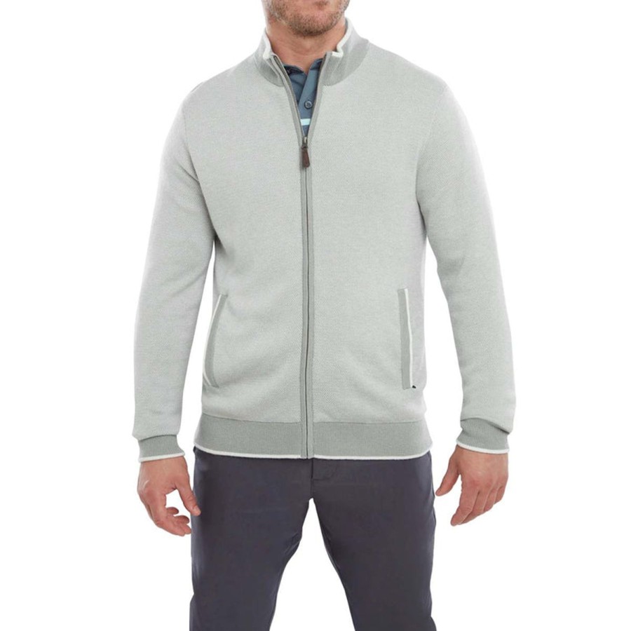 Vetements FootJoy Vestes Et Coupe-Vent | Pullover Full-Zip Double Grey Homme