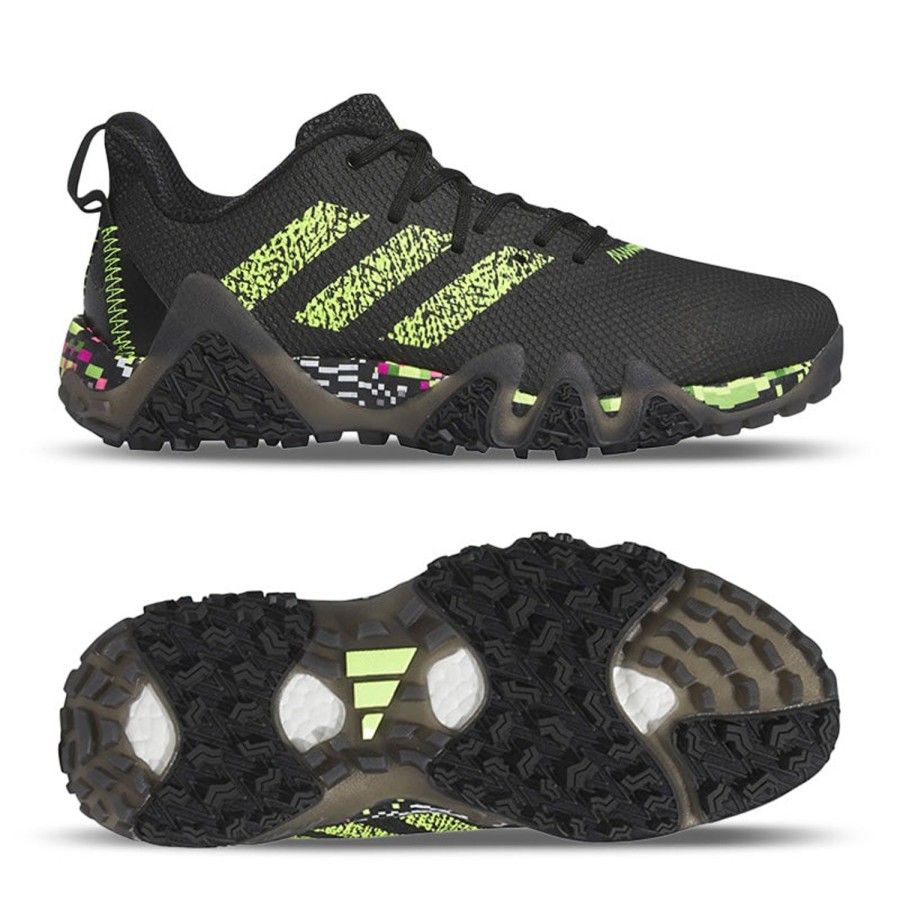 Chaussures Adidas Chaussures De Golf Homme | Code Chaos Glitch If5452 Core Black/Lucid Lemon/Grey Five Homme