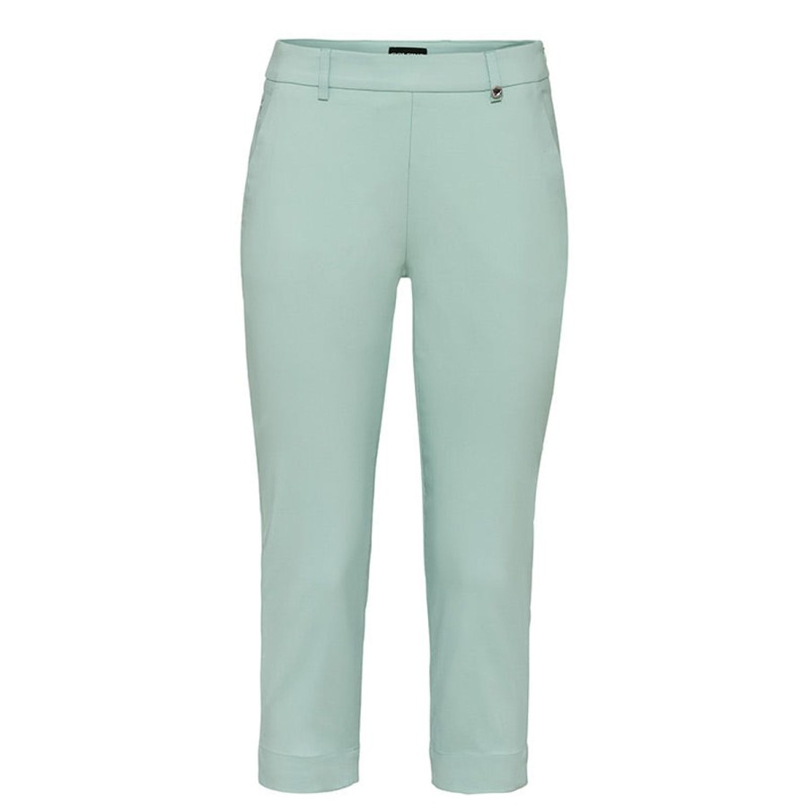 Vetements Golfino Pantalons | Pantacourt Capri 2465225E2 Gris Sauge/604 Femme