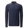 Vetements Chervo Polos | Polo Manches Longues Annuncio Blue Homme