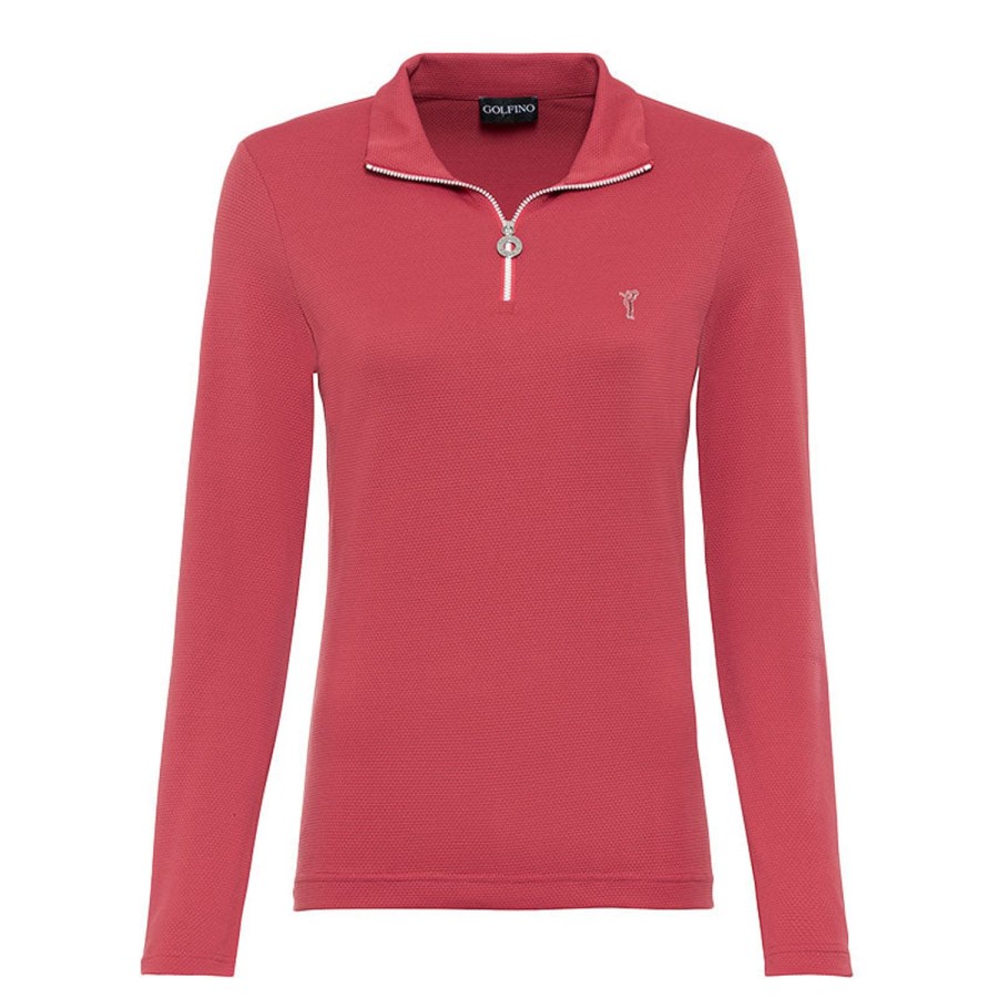 Vetements Golfino Polos | Polo A Manches Longues En Jacquard Ruby Femme