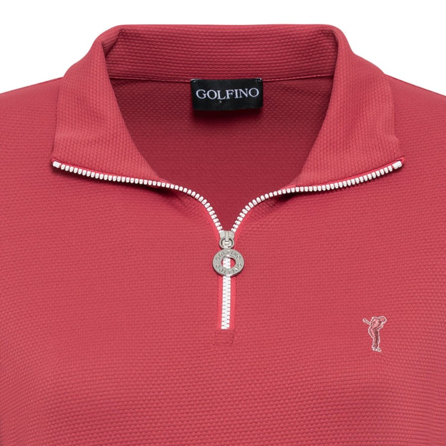 Vetements Golfino Polos | Polo A Manches Longues En Jacquard Ruby Femme