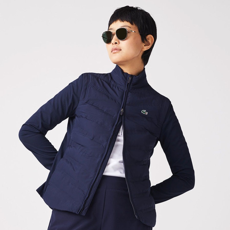 Vetements Lacoste Veste Et Coupe-Vent | Veste Matelassee Et Deperlante Navy Femme