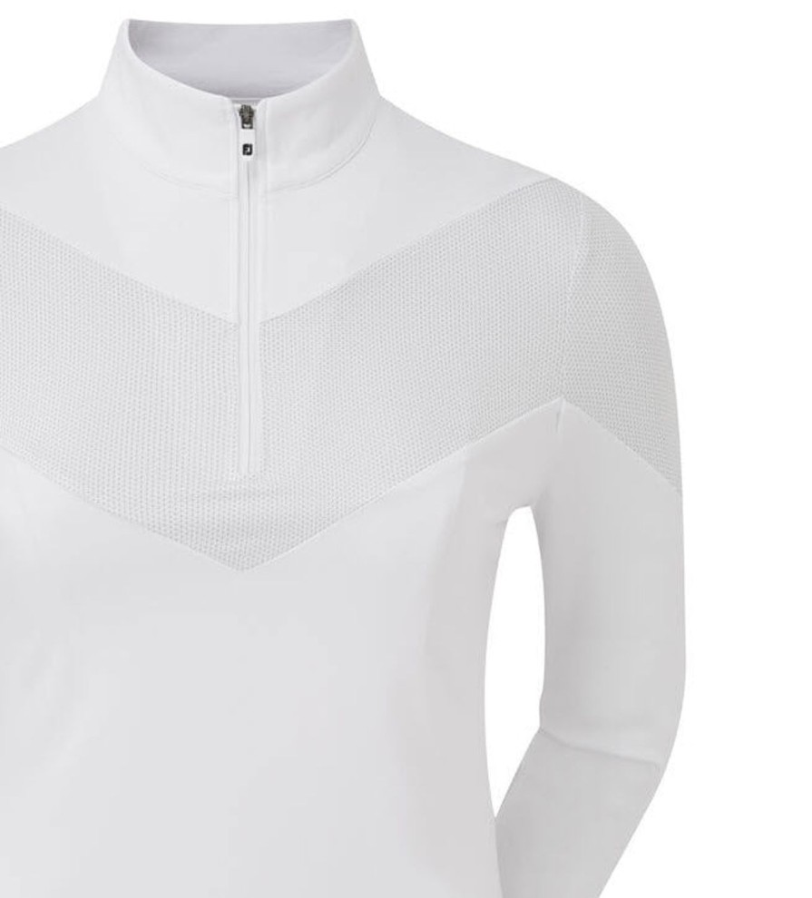 Vetements FootJoy Polos | Polo Lycra Engineered 96060E0 Blanc Femme