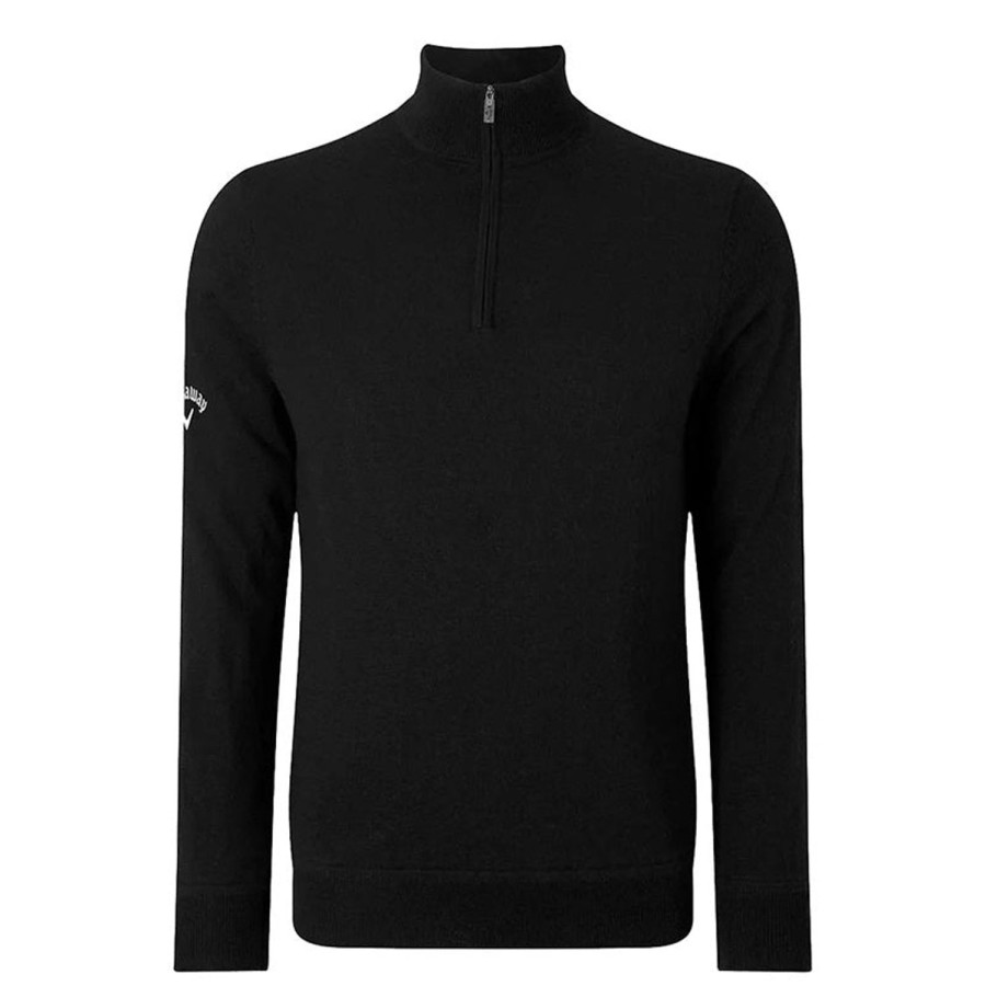 Vetements Callaway Golf Pulls Et Sweats | Pull 1/4 Zip Merinos Black Onyx Homme