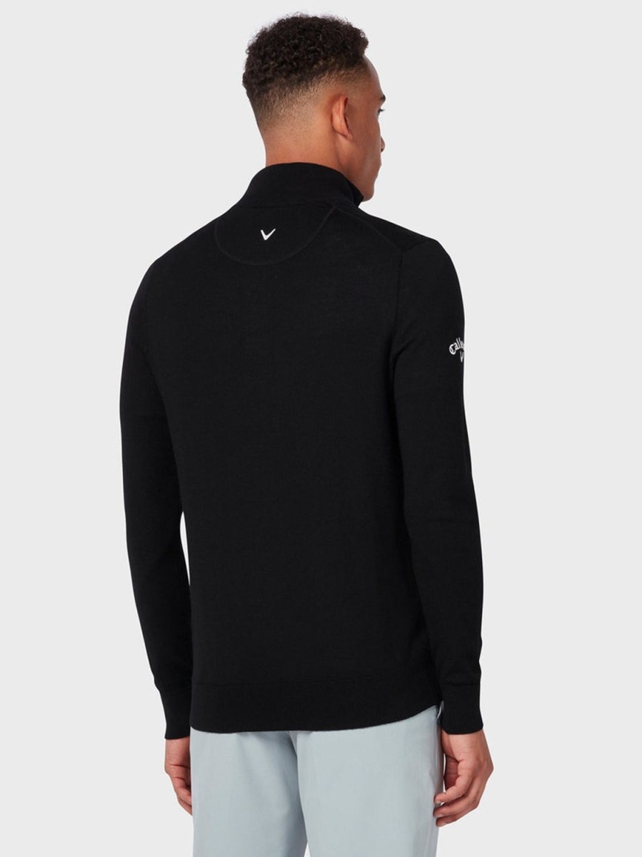 Vetements Callaway Golf Pulls Et Sweats | Pull 1/4 Zip Merinos Black Onyx Homme