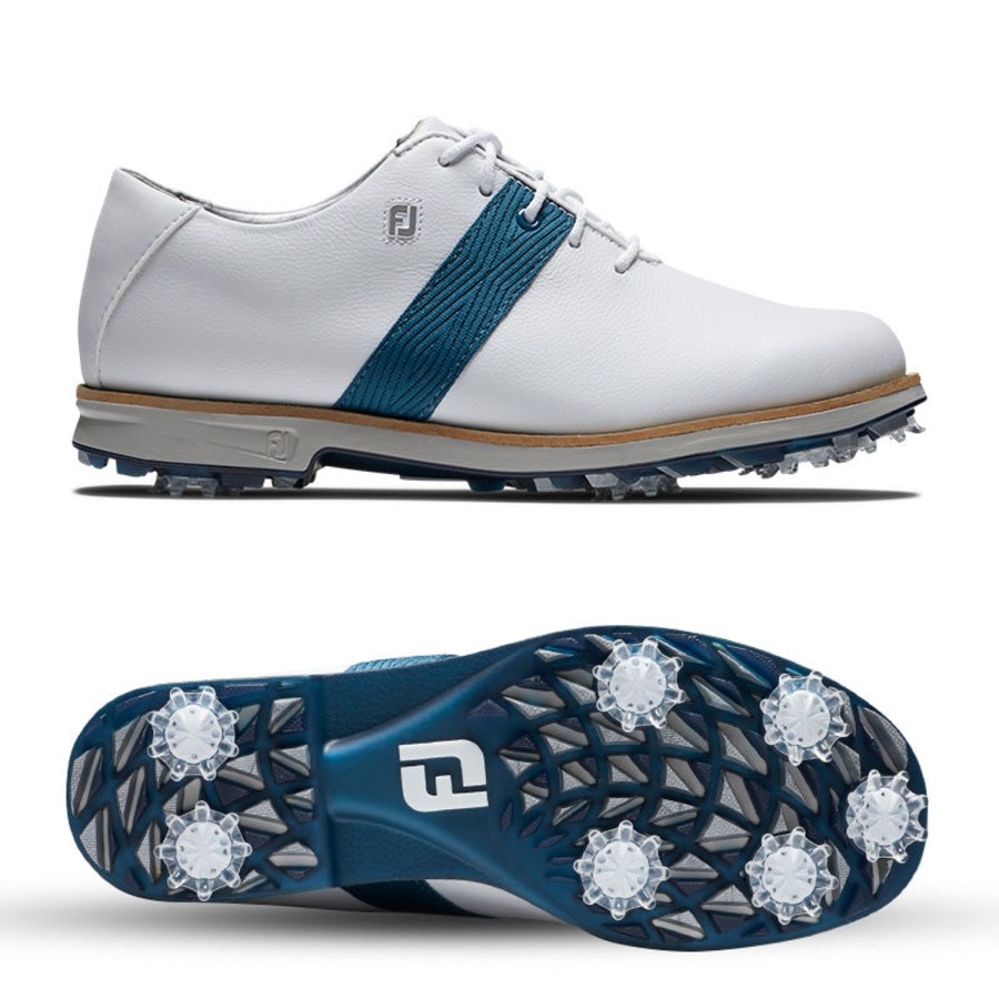 Chaussures FootJoy Chaussures De Golf Femme | Fj Premiere Series 99020 Blanc/Bleu Femme