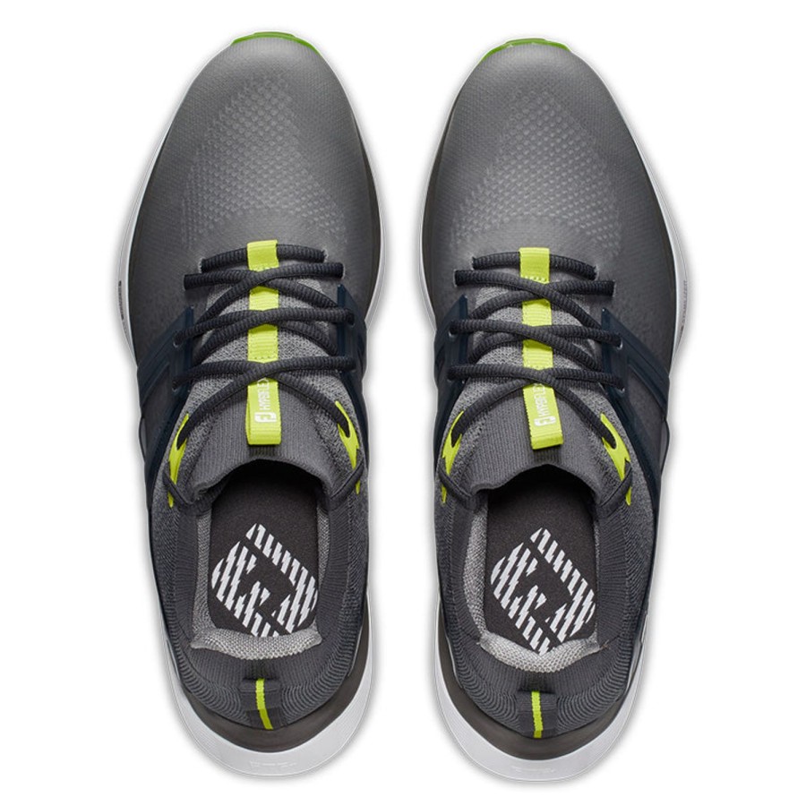 Chaussures FootJoy Chaussures De Golf Homme | Hyperflex 51044 Grey Lime Homme