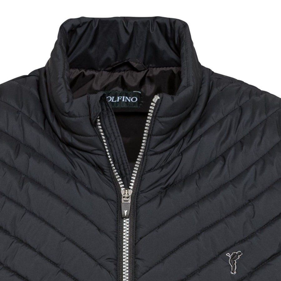 Vetements Golfino Vestes Et Coupe-Vent | Gilet Double Et Surpique Black Homme