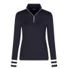 Vetements Golfino Polos | Polo Camionneur Avec Gestion De L'Humidite Et Protection Antifroid Navy Femme