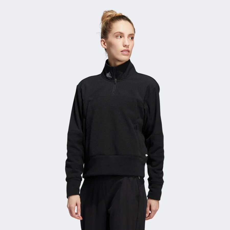 Vetements Adidas Veste Et Coupe-Vent | Veste En Molleton 1/4 Zip Hm5315 H3 Femme