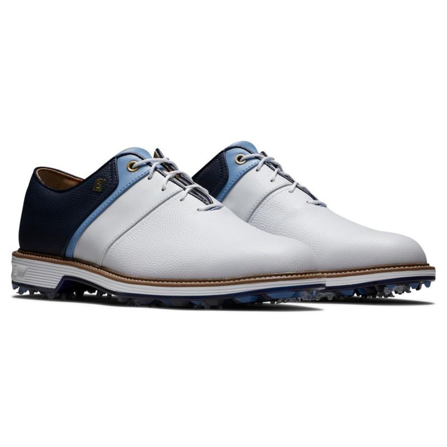 Chaussures FootJoy Chaussures De Golf Homme | Premiere Series Packard 54398 White/Blue/Navy Homme