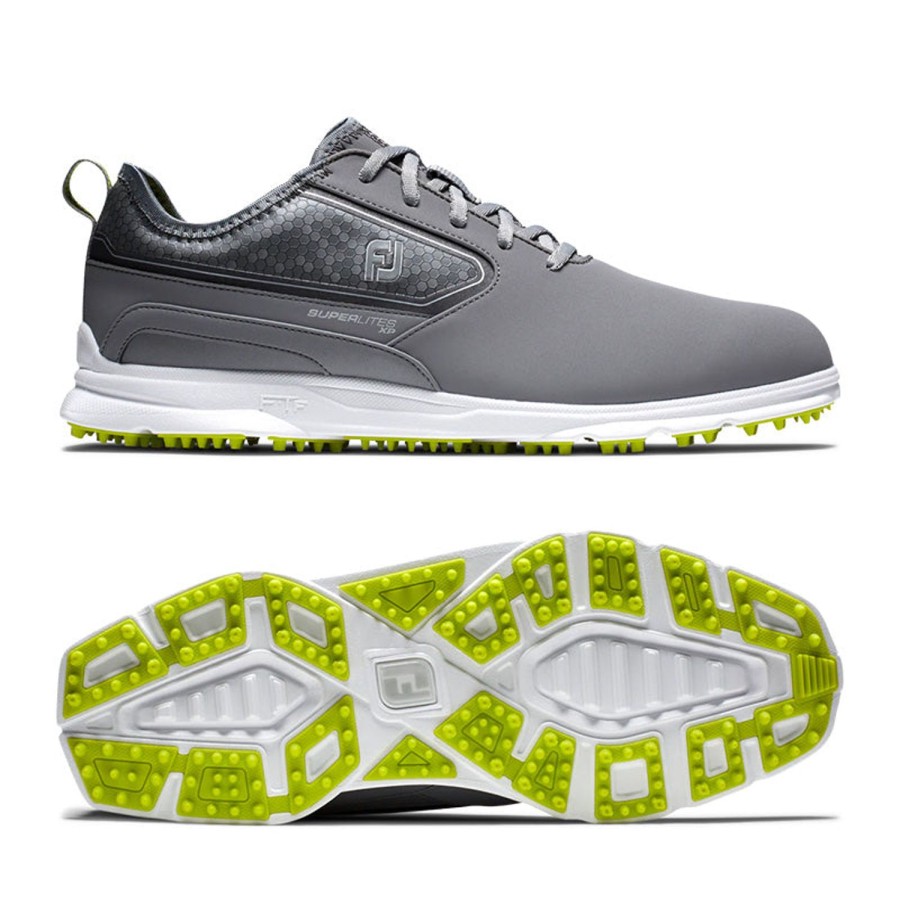 Chaussures FootJoy Chaussures De Golf Homme | Superlites Xp 58086 Gris/Lime Homme