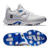 Chaussures FootJoy Chaussures De Golf Homme | Hyperflex 51118 White Blue Homme