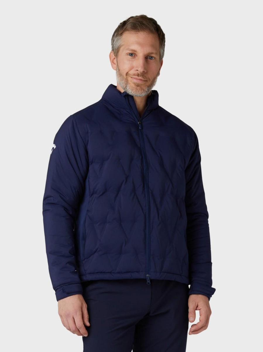 Vetements Callaway Golf Vestes Et Coupe-Vent | Veste Matelassee Soudee A Chevrons Navy Homme