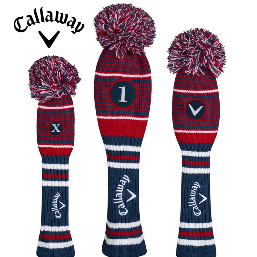 Accessoires & Montres Callaway Golf Couvre-Clubs | Couvre Club Driver Pompom Navy Red White