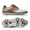 Chaussures FootJoy Chaussures De Golf Homme | Fj Tradition Natural Luxe 57937 White/Tan