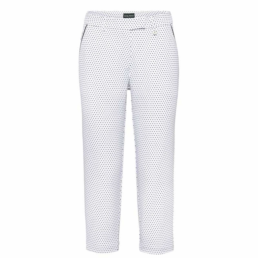 Vetements Golfino Pantalons | Pantacourt Deperlant 2464022 E2 Blanc/100 Femme