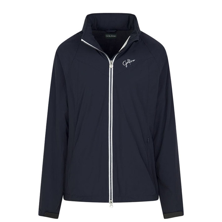 Vetements Golfino Veste Et Coupe-Vent | Veste Deperlante Avec Elasthanne Et Protection Antifroid Navy Femme